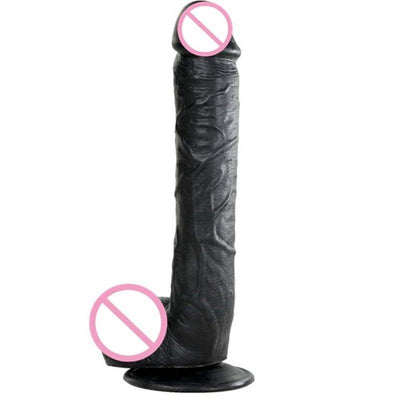 28*5CM Super Huge Black Dildos Strapon Thick Giant Realistic Dildo Anal Butt with Suction Cup Big Soft Penis Sex Toy for Women