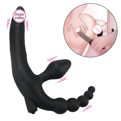 3 IN 1 Dildos Anal Plug Vibrators Sex Toys for Women Men Bondage Vagina Clitoris Stimulator Adult Chastity Accessories Sex Shop