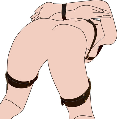 BSDM Bondage Rope Leather Harness Toys for Women Adult Game Outfit Bra and Leg Suspenders Straps Garter Belt Sex Accessories