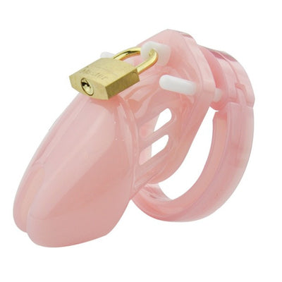 Chastity Cage Male Sex Toys Small/Standard Male Chastity Device Cock Cage with 5 Size Rings Brass Lock Locking  Erotic Urethral