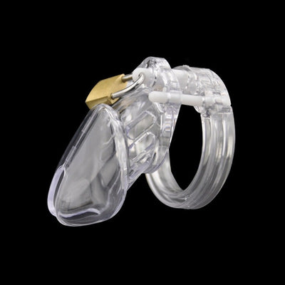 Chastity Cage Male Sex Toys Small/Standard Male Chastity Device Cock Cage with 5 Size Rings Brass Lock Locking  Erotic Urethral