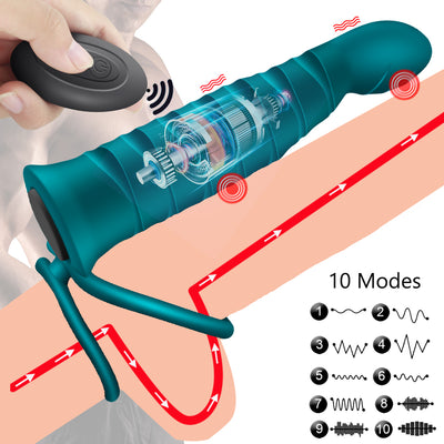 Double Penetration Dildo Vibrator Wireless Remote Control Strapon Sex Toys Anal Plug G-spot Couple Sex Toys Tied To The Penis