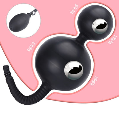 Erotic Toy Anus Expander Inflatable Butt Plug Anal Beads with Rings Man Prostate Massager Male Deep Anus Expandable Plug Sex Toy