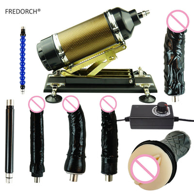 FREDORCH Cannon Sex Machine with Male Masturbator Cup and  big Dildos Automatic Love Machines Gun for Women and Men Sex Toys