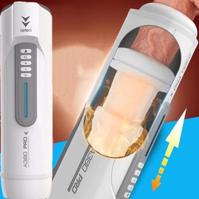 Heating Vagina Thrusting Moaning Male Masturbation Machine Sex Toys for Men Leten A380  Piston Automatic Telescopic Masturbator