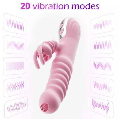 L¡§angua Lambendo Vibrat¡§?rio Vibrador De Coelho Vibrador Telesc¡§?pico Balan?o Aquecimento Fidget Rosa Adulto Produto Brinquedos Sexuais Para Mulher Masturbador