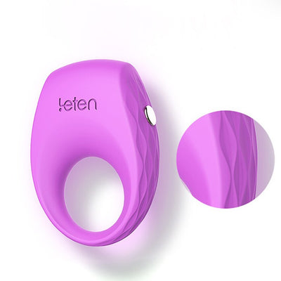 Leten Husband and Wife Shared Interest Vibrating Cock Ring Penis Rings for Couples Time Delay Ejaculation Adult Sex Toys for Men
