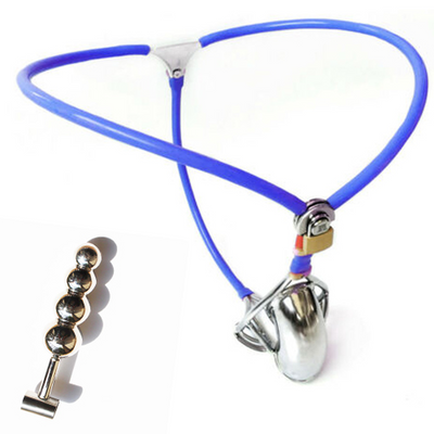 Male Chastity Belt Device&amp;Stopper Hollow Cage Bondage Invisible Underpant Device Lockable Penis Restraint Device Sex for Men Gay