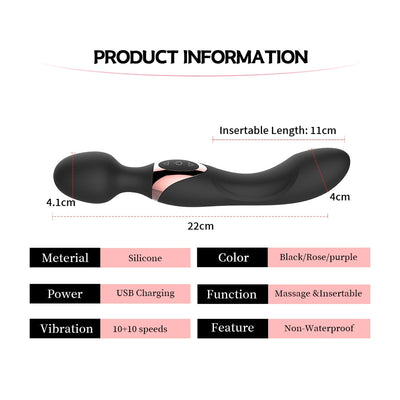 New G Spot Vibrators for Women USB Charge AV Magic Wand Massage Clitoris Stimulator Female Clit Vibrator Adult Sex Toy for Woman