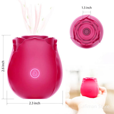 Rose Sucking Vibrators Nipple Sucker Oral Sucker Clitoris Stimulation Powerful Vibrators Sex Toys for Women Rose Vibator Toy