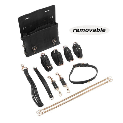 Sex Bondage BDSM Kit Restraints Set Sex Toys with Hand Cuffs Ankle Cuff Bondage Collection &amp; Whip &amp; Collar Choker SM Games