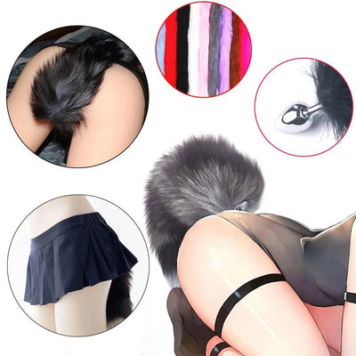 Sexy Fox Tail Butt Plug Metal Anal Plug Anal Toys for Women Cosplay Bdsm Sex Games for Couples Sex Goods Shop Toys for Adults 18