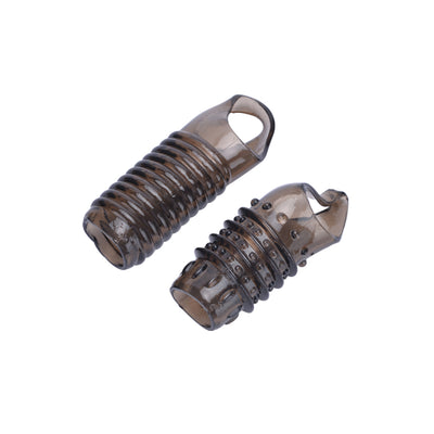 Silicone Reusable Penis Sleeve Strapon Delayed Ejaculation Chastity Device Lock Sperm Erection Sex Toys for Men Bondage Gear