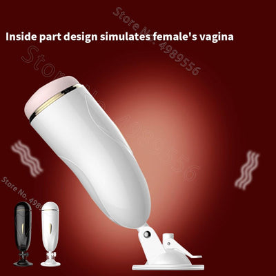 Suction Cup Hands-free Aircraft Cup Men's Electric Sex Toys Retractable Full-automatic Adult Sex Products Sex Toys for Men