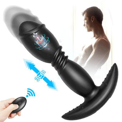 Telescopic Prostate Massager Male Anal Vibrator Butt Plug Stimulator Wireless Remote Adult Products for Couple Sex Toys for Men