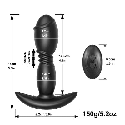 Telescopic Prostate Massager Male Anal Vibrator Butt Plug Stimulator Wireless Remote Adult Products for Couple Sex Toys for Men