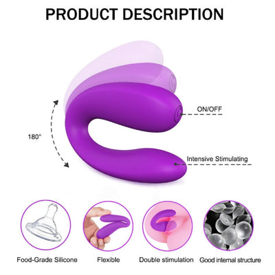 U-shaped Vibrating Egg Portable Wear Erotic Couple Clitoral Stimulation G-spot Vibration Massager Adult Erotic Sex Toys for 18